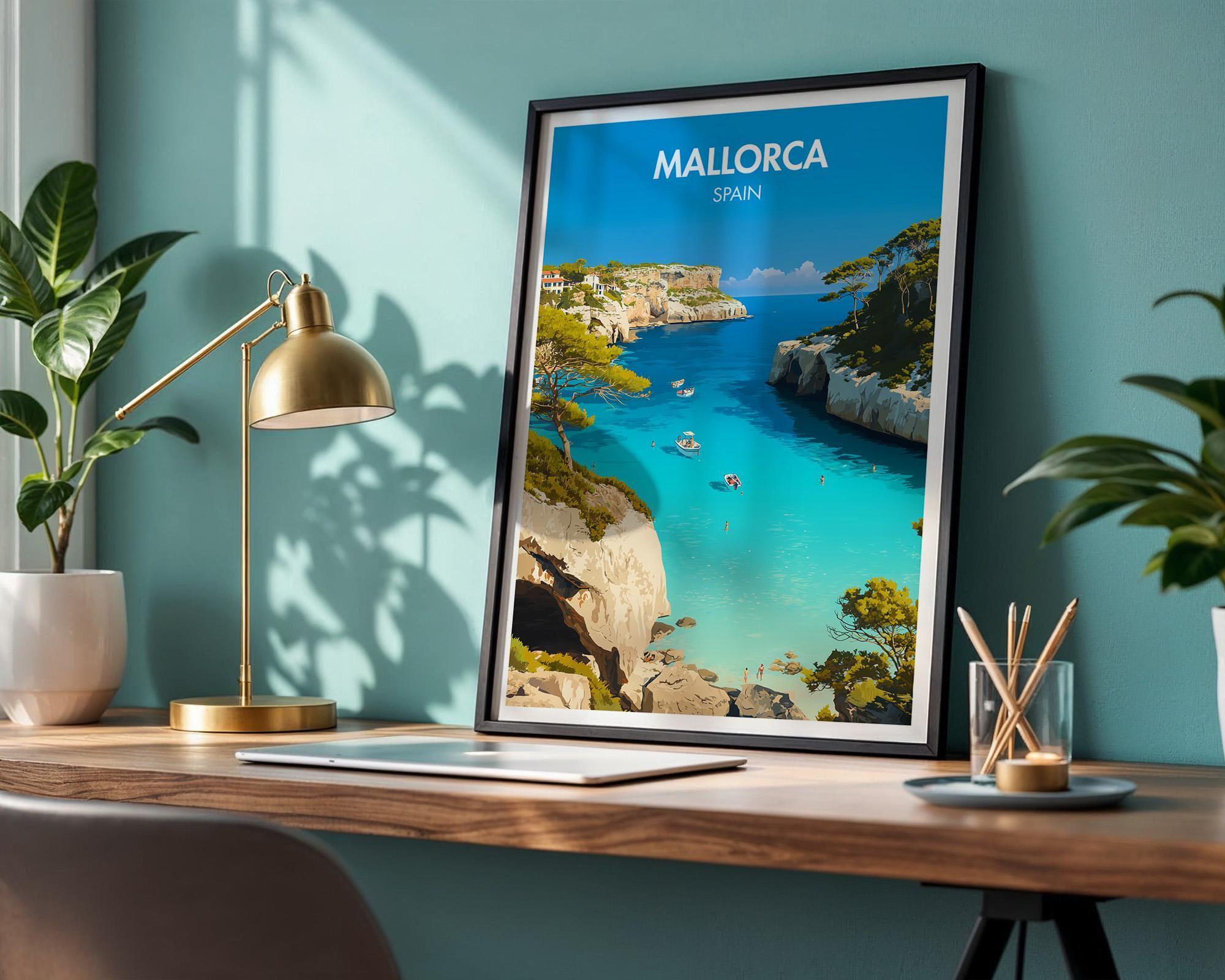 Mayorca Print Mallorca Poster - Spain Wall Art - Mallorca Print - Etsy UK