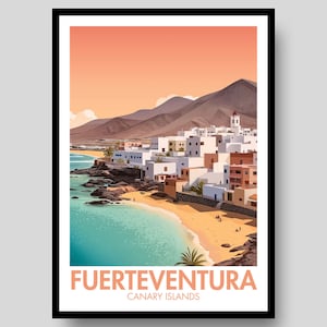 Fuerteventura Poster - Fuerteventura Wandkunst - Kanarische Insel Poster - Fuerteventura Print - Fuerteventura - Spanien Poster - Kanarische Insel