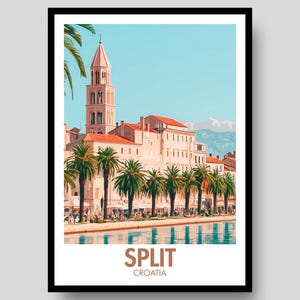 Split Poster - Croatia Poster - Split Print - Split - Croatia - Croatia Wall Art - Split Croatia Poster - Split Croatia - Split Wall Art