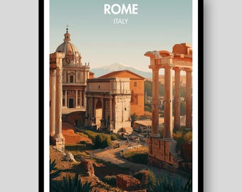 Rome Poster - Italy Poster - Rome - Italy - Ancient Rome Poster - Rome Print - Rome Artwork - Italian Poster - Rome Artwork - Ancient Rome