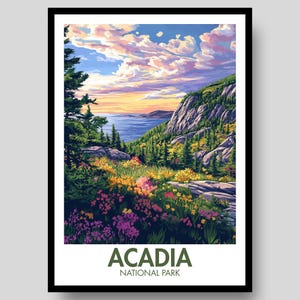 Acadia National Park Poster - Acadia National Park - Maine Poster - Acadia - Maine - Acadia Wall Art - Maine Print - National Park Poster