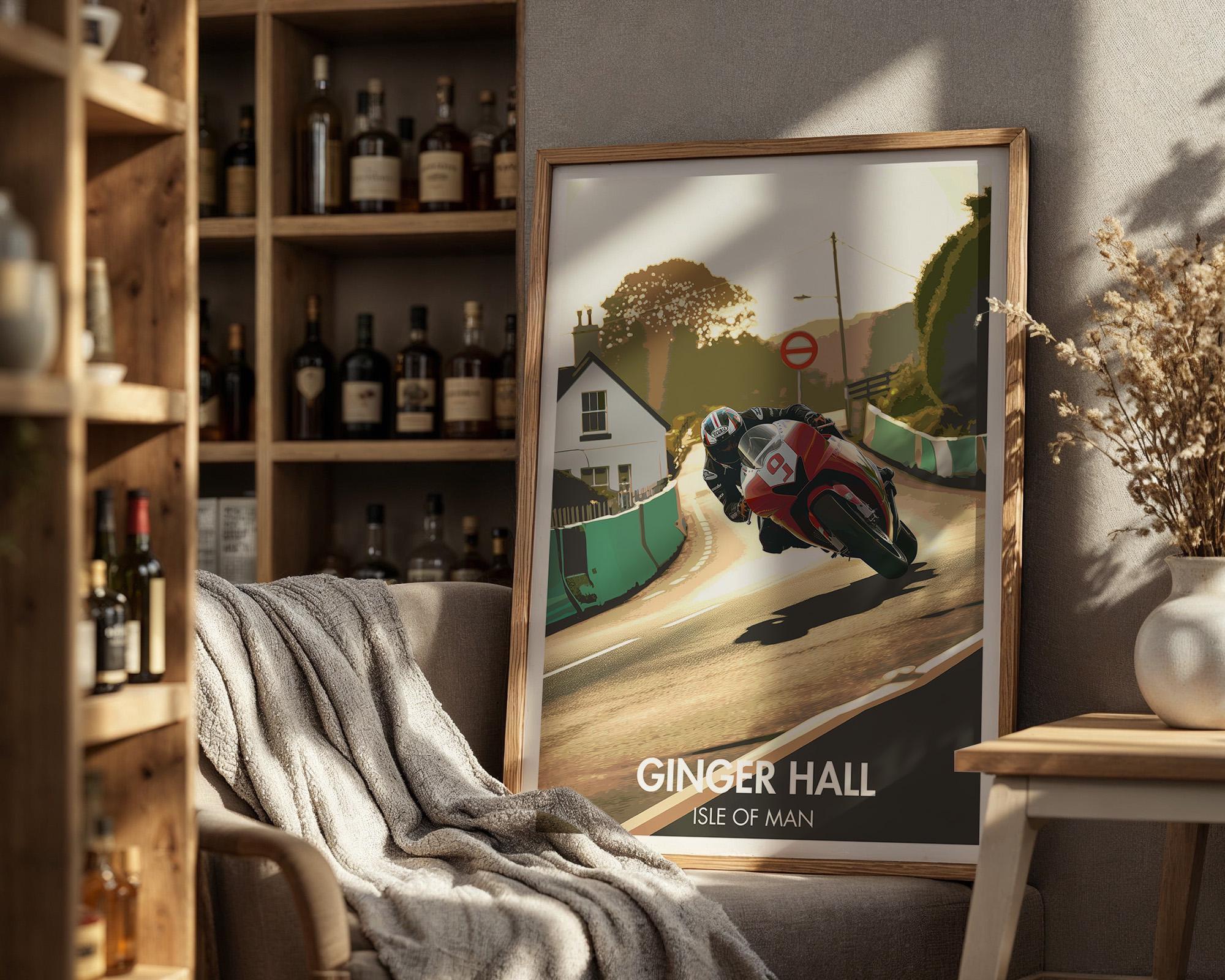 Ginger Hall Isle of Man TT Poster – Motorbike Racing Wall Art - Etsy