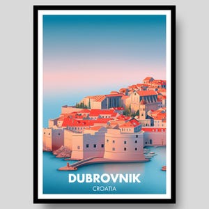 Dubrovnik Poster - Dubrovnik Wall Art - Croatia Poster - Dubrovnik - Dubrovnik Print - Croatia - Travel Poster - Croatia Art - Croatia Print