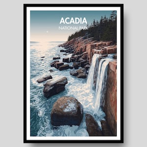 Acadia National Park Poster - Acadia National Park - Maine Poster - Acadia Art - Maine - Acadia Wall Art - Maine Print - Acadia Print