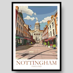 Nottingham Poster - Nottingham Print - Robin Hood - Nottingham Forest - Nottingham Art Print - Nottingham - Nottingham Wall Art -UK Wall Art