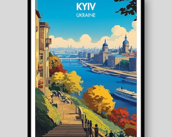 Póster de Kyiv - Impresión de Ucrania - Arte mural de Kyiv