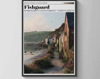 Fishguard Pembrokeshire Coastal Harbour Wall Art Print
