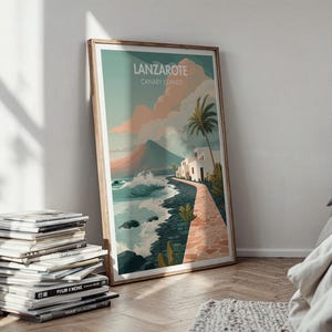 Lanzarote Poster - Canary Islands Poster - Lanzarote - Spanish Poster - Lanzarote Print - Lanzarote Art - Canary Islands - Spain Poster image 6