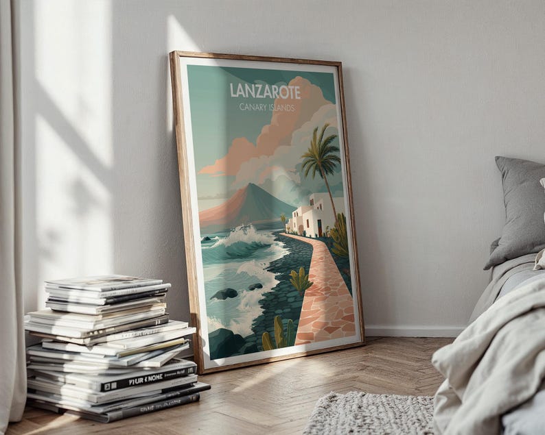 Lanzarote Poster - Canary Islands Poster - Lanzarote - Spanish Poster - Lanzarote Print - Lanzarote Art - Canary Islands - Spain Poster image 6