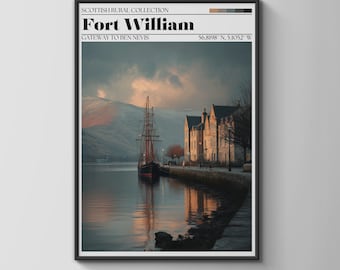Fort William Poster Scottish Rural Collection Gateway to Ben Nevis Wall Art