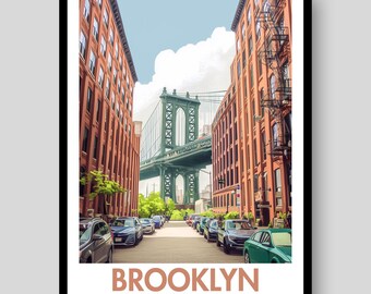 Brooklyn Poster - Brooklyn Bridge - Brooklyn Print - New York Poster - Brooklyn - New York City - New York Print - Brooklyn Wall Art