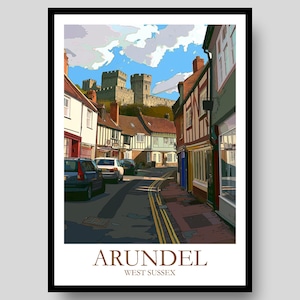Arundel Poster - West Sussex - Arundel Print - Sussex Poster - Brighton Poster - Arundel - West Sussex Art - West Sussex Poster - Sussex