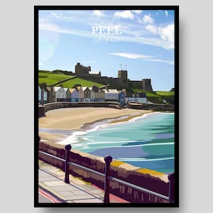Peel Poster - Isle of Man Poster - Isle of Man TT - Motorbike Poster - Motorcycle Wall Art - Isle Of Man - MotoGP - Isle of Man Print