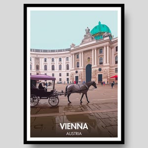 Vienna Poster - Austria - Vienna Print - Vienna Wall Art - Austria Poster - Austrian Poster - Austria Painting - Vienna Travel Poster