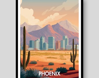 Phoenix Poster - Phoenix Arizona - Arizona - Phoenix Painting - Arizona Poster - Arizona Art - Phoenix - Phoenix Wall Art - Arizona Print