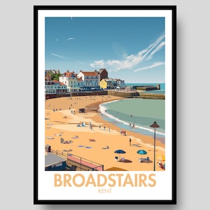 Broadstairs Poster - Kent Poster - Broadstairs - UK Wall Art - Kent - England Poster - Seaside Poster - England Wall Art - Beach Poster