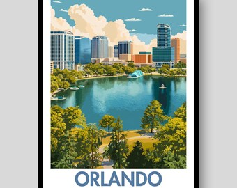 Orlando Poster - Florida Poster - Orlando - Orlando Wall Art - Orlando Print - Miami Poster - Florida - Orlando Art - Florida Wall Art