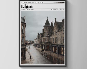 Elgin Cityscape Poster Scottish Rural Collection Wall Art Print