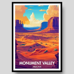 Monument Valley Poster - Monument Valley - Arizona Poster - National Park Poster - Monument Valley Wall Art - Arizona Wall Art - Arizona