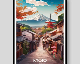 Kyoto Poster - Japanese Poster - Kyoto - Japan Poster - Kyoto Wall Art - Japan - Kyoto Print - Japan Wall Art - Kyoto Art - Japanese