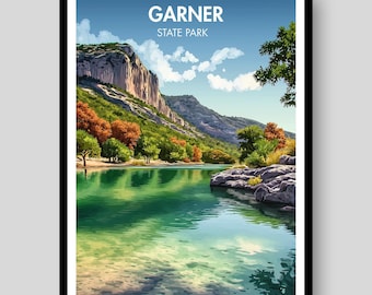 Garner State Park Poster - Texas Poster - Garner State Park - Texas - Garner State Park Print - Garner State Park Wall Art - Texas Print