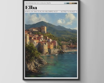 Elba Travel Poster Mediterranean Art Print