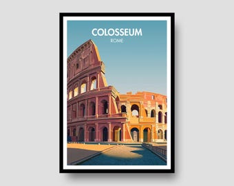 Poster Colosseum Rome – reisafdruk Italië, oude architectuur