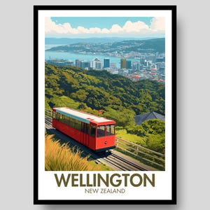 Wellington Poster - New Zealand Poster - Wellington Wall Art - New Zealand Art - Wellington - New Zealand Print - Wellington Print