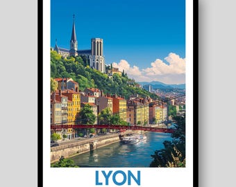 Lyon Poster - France Wall Art - Lyon Print