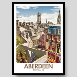 Aberdeen Poster - Scotland Poster - Aberdeen - Scottish Wall Art - Scotland - Scotland Wall Art - Scotland Print - Aberdeen Map - Scottish