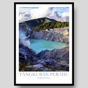 Tangkuban Perahu Poster - Indonesia Poster - Bandung Poster - Bali Poster - Java Poster - Indonesia - Volcano Poster - Bandung - Volcano