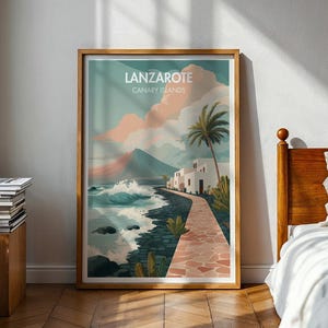 Lanzarote Poster - Canary Islands Poster - Lanzarote - Spanish Poster - Lanzarote Print - Lanzarote Art - Canary Islands - Spain Poster image 2