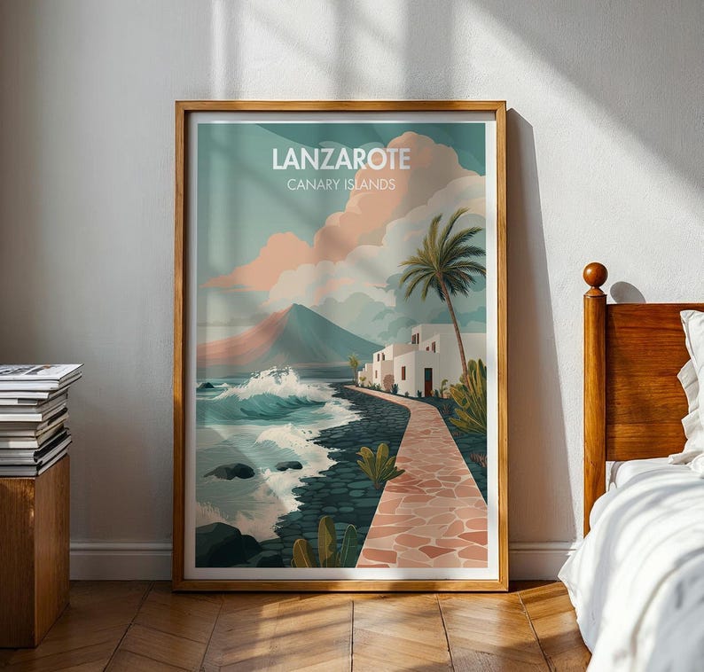 Lanzarote Poster - Canary Islands Poster - Lanzarote - Spanish Poster - Lanzarote Print - Lanzarote Art - Canary Islands - Spain Poster image 2