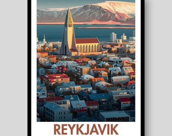 Reykjavik Poster - Iceland Wall Art - Reykjavik Wall Art - Iceland - Iceland Print - Reykjavik - Iceland Art -Iceland Poster -Iceland Art