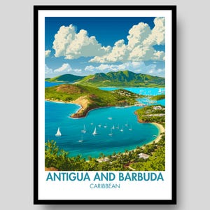 Antigua And Barbuda Poster - Caribbean Poster - Antigua And Barbuda - Antigua Print - Caribbean - Antigua Gift - Antigua Art- Caribbean Art