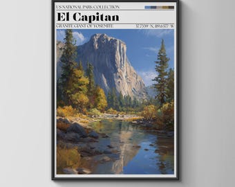 El Capitan Yosemite Print Wall Art Landscape Poster