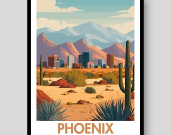 Phoenix Poster - Phoenix Arizona - Arizona Poster - Phoenix - Arizona - Phoenix Wall Art - Arizona Print - Phoenix Art - Arizona Wall Art