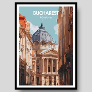 Bucharest Poster - Romania Poster - Bucharest Wall Art - Bucharest - Bucharest Print - Romanian Poster - Romania - Romanian Art