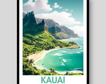 Kauai Poster - Hawaii Poster - Kauai Print - Kauai Wall Art - Maui Print - Hawaii Wall Art - Maui Poster - Kauai Gifts - Hawaii Art