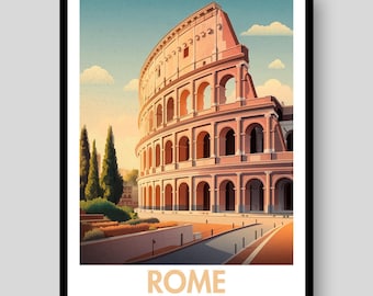 Rome Poster - Colosseum Poster - Rome - Italy Poster - Ancient Rome Poster - Rome Print - Rome Art - Italy - Rome Artwork - Colosseum