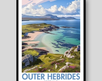 Print Buiten-Hebriden Schotland – kustlandschapskunst