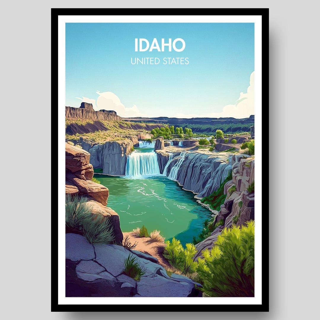 Idaho Poster - Idaho Print - Idaho Wall Art - Idaho - Idaho Gifts ...