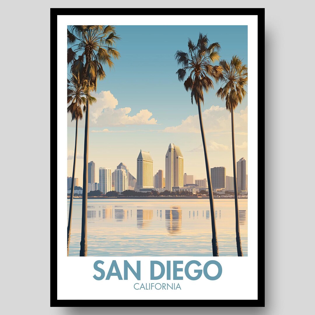 San Diego Poster - San Diego Wall Art - California Poster - San Diego ...
