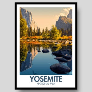 Yosemite National Park Poster - Yosemite - Yosemite Print - Yosemite Painting - National Park Poster - California Poster - Yosemite Poster