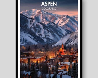 Aspen Poster - Aspen Souvenir - Aspen Print - Colorado Poster - Aspen - Colorado - Colorado Print - Aspen Wall Art - Aspen Gift - Aspen Art
