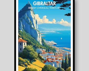 Póster de Gibraltar - Arte mural de Gibraltar - Regalos de Gibraltar
