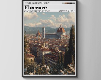 Florence Cradle of the Renaissance European City Poster Wall Art