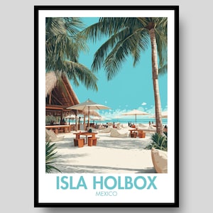 Isla Holbox Poster - Mexico Poster - Isla Holbox - Mexican Wall Decor - Isla Holbox Print - Mexican - Mexico - Isla Holbox  Art -Mexican Art