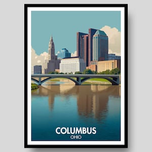 Columbus Poster - Ohio State - Columbus - Ohio - Columbus Print - Columbus Wall Art - Ohio State Buckeyes - Columbus Art - Ohio Poster
