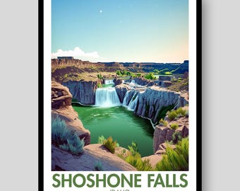 Shoshone Falls Poster - Idaho Poster - Shoshone Falls - Shoshone Falls Print - Idaho - Shoshone Falls Wall Art - Idaho Print - Idaho Gifts